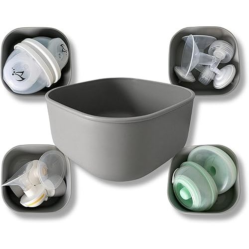 PumpPartment Box BPA Free Dishwasher Safe Breast Pump Parts Container Caddy, Fridge Hack for Pumping Moms At Work, Fits Inside COOL Cooler, Holds Spectra Elvie
