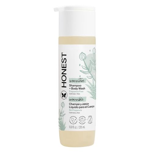The Honest Company Shampoo & Body Wash, Tear-Free, Fragrance-Free, 18 fl oz