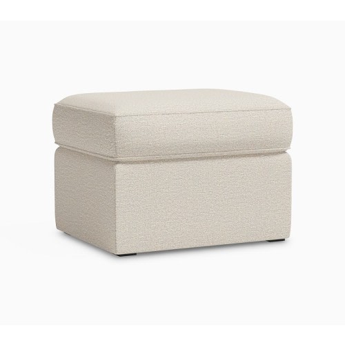 Comfort Upholstered Ottoman Cozy Chenille Taupe