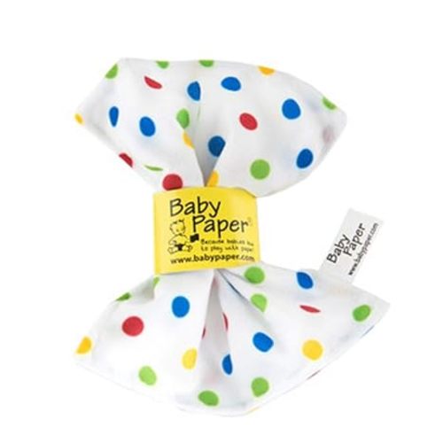 Original Baby Paper - Crinkle Teether and Sensory Toy for Babies and Infants | Polka Dots | Non-Toxic, Washable | Great for Baby Showers