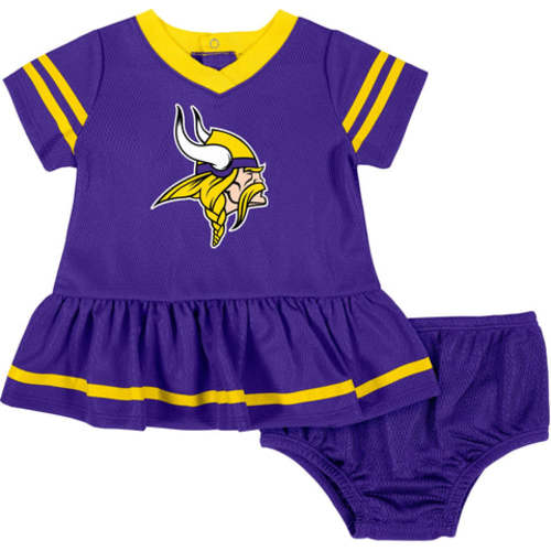 2-Piece Baby Girls Minnesota Vikings Dress & Diaper Cover Set