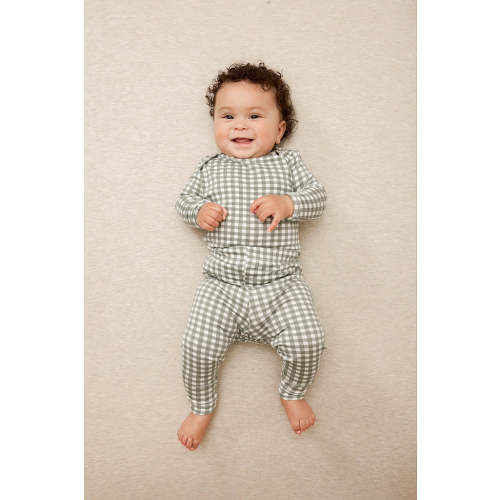 Green Gingham Baby Sleep Set