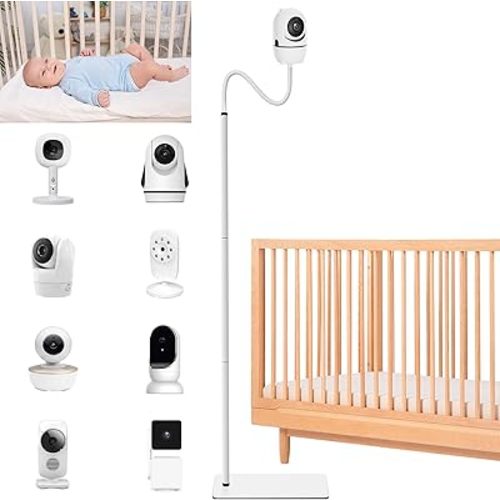 Baby Monitor Floor Stand Holder Mount for Hellobaby HB6550 HB65/HB66/HB248, Nanit Pro & Flex Stand, Momcozy,VTech VM901/VM819/RM7764 Baby Camera Monitor,Adjustable Height Flexible Baby Monitors Holder