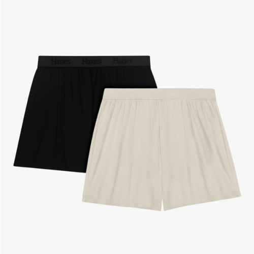 Hanes Womens Originals Sleep Shorts, 2-Pack, Comfywear Supersoft Lounge Shorts Pack, 3.25"