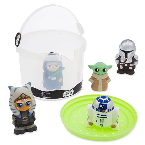 Disney Store Official Bath Set (Star Wars: The Mandalorian) - Kids Bathtub Accessories - Includes Beloved Disney Characters - Colorful and Fun Bath Time Toys for Kids - Suitable for All Ages