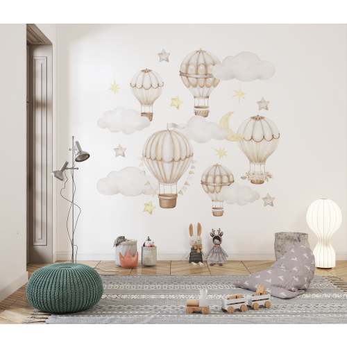 Pastel Hot Air Balloons