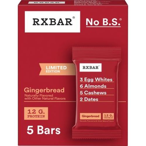 RXBAR Gingerbread Protein Bars - 12g Protein - 9.1/5ct