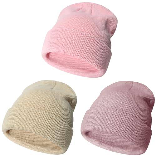 YMYDYFC Baby Beanie 3Pack Toddler Beanie Infant Knit Hat Baby Winter Hats for Boy Girl Winter Clothes Warm Knit Cap 0-6Years
