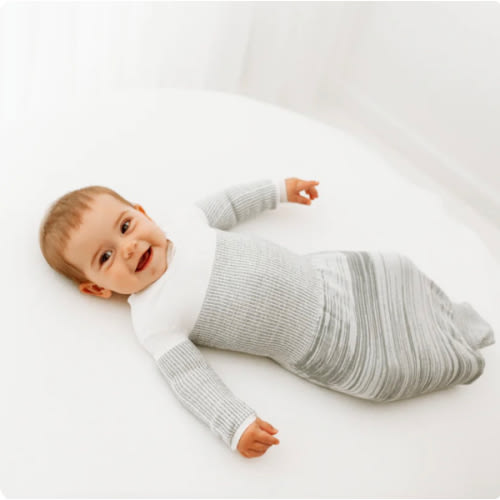 Grey Arms Out™ Long Sleeve Sleep Sack – Swaddelini