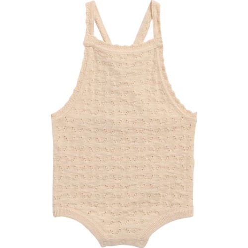 Annie Organic Cotton Pointelle Romper, 0-3M