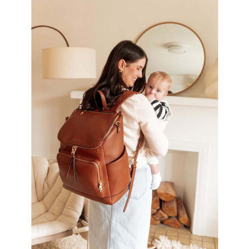 Lullaby Diaper Backpack Chestnut | Poppy and Peonies – www.poppyandpeonies-us.com