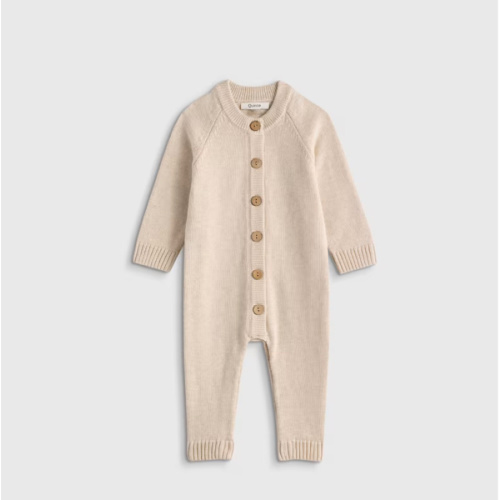 100% Organic Cotton Sweater Romper - Baby in Grey