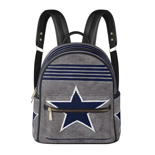 Dallas Cowboys Inpired Custom PU Leather 10" Miniature Backpack