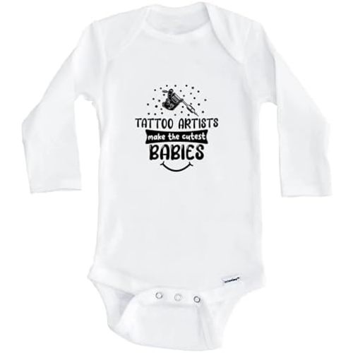 Tattoo Artists Make The Cutest Babies Funny Tattoo Artist One Piece Baby Bodysuit (Long Sleeve)