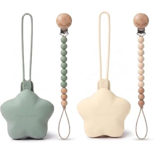 Pacifier Clip & Holder Set, BPA-Free, 4-Piece