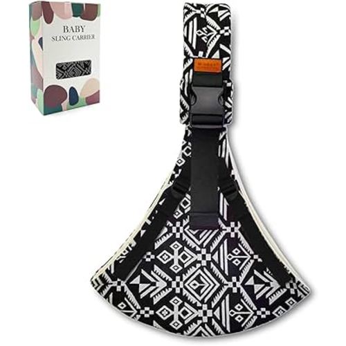 Baby Sling Carrier 2026 Baby Carrier Newborn to Toddler Sling Lightweight Baby Carrier Sling with Adjustable Straps Toddler Carrier Wrap for 10-30 lbs(Black Sailboat)