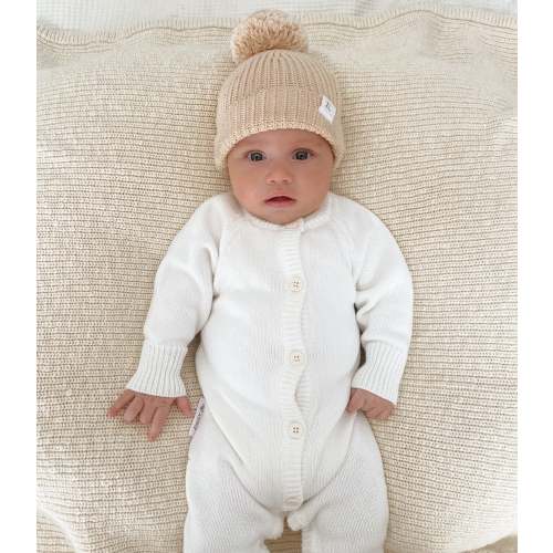 Ziggy Lou Classic Knit Romper - Milk