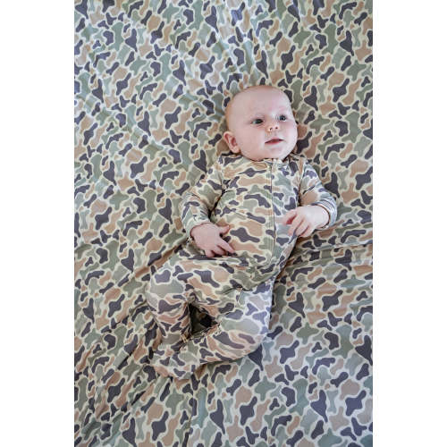 Zipper Footie in Camo Cutie | Caden Lane