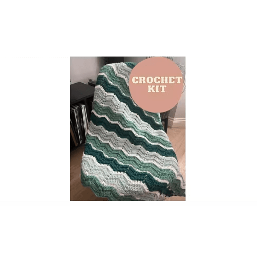 Riptide Baby Blanket Crochet Kit - A perfect gift for crafty beginners!