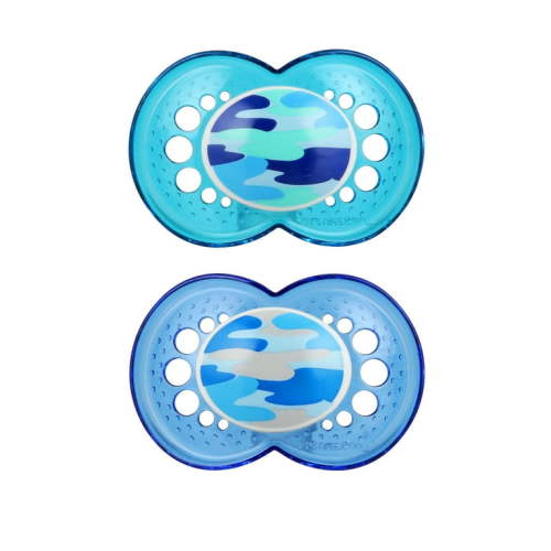 MAM Camo Pacifier, 16+ Months, Boy, 2 Pack