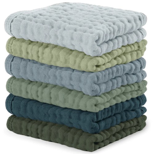 Comfycubs 100% Muslin Cotton Baby Washcloths Multi-Pack
