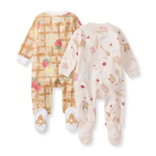 Waffle & Cheesecake Organic Sleep & Play 2 Pack – Burt's Bees Baby