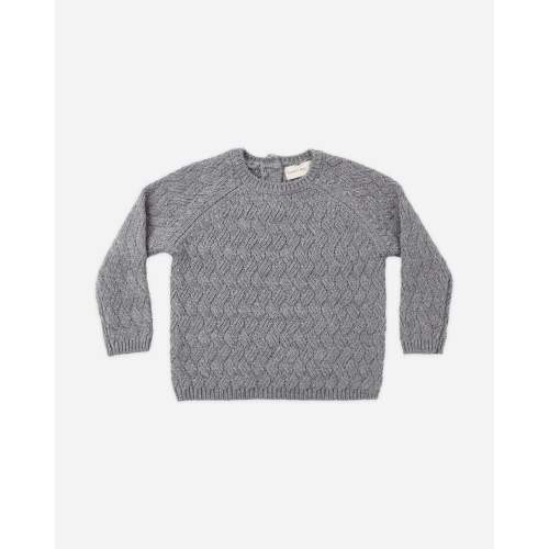 Knit Sweater Heathered Slate – Quincy Mae