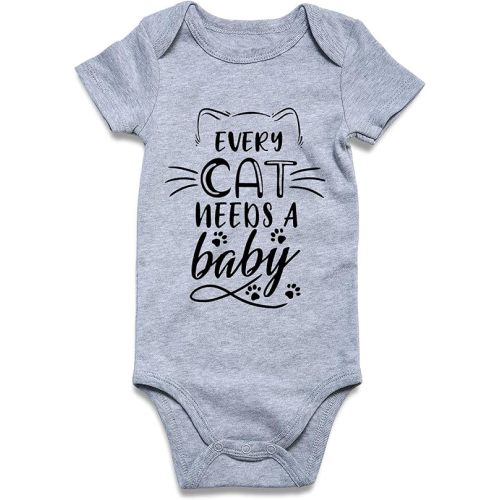 Funnycokid Baby Boys Girls Bodysuit Funny Newborn Romper Short Sleeve Infant Neutral Outfits Jumpsuit 0-12 Months