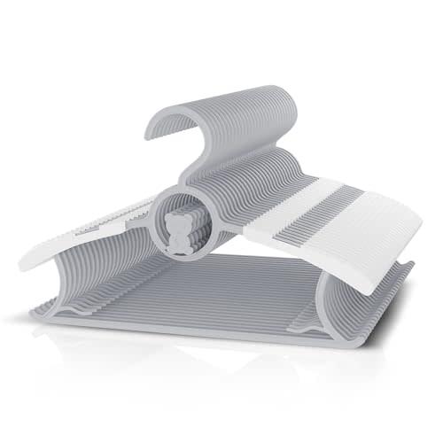 VILICK Baby Hangers for Nursery Closet 30 Pack Plastic Kids Hangers (Grey)