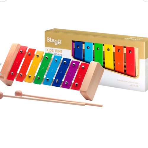 Stagg Metallophone with 8 Rainbow Keys | Music & Arts