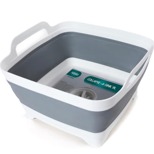 FOSJGO Collapsible Dish Basin with Drain Plug