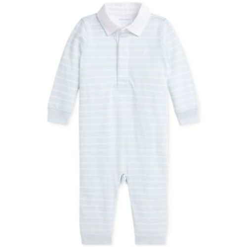 Baby Striped Cotton Jersey Coverall