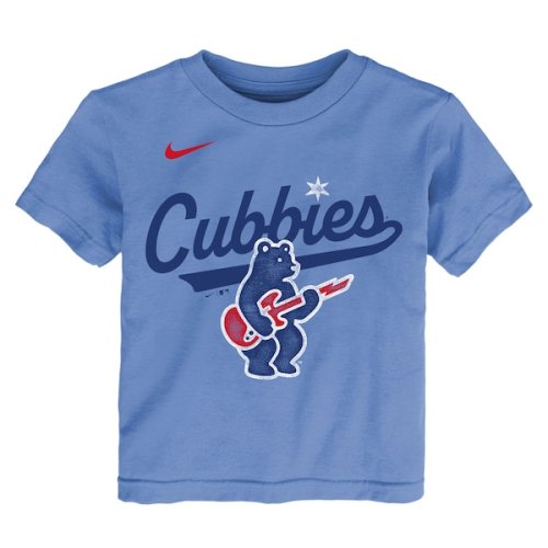 Toddler Chicago Cubs Nike Light Blue Electric Bear Alternate T-Shirt