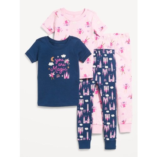 Snug-Fit Graphic Pajama 4-Piece for Toddler & Baby