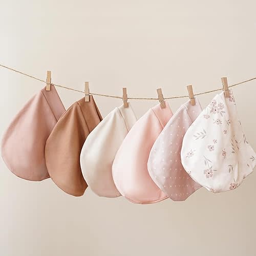 Konssy 6-Pack Baby Beanie Hats for Newborns, Soft Infant Caps for Boys & Girls, 0-6 Months