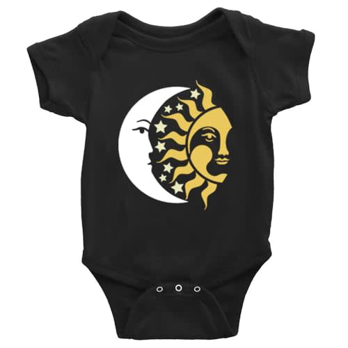 Sun Moon Star Unisex Baby One Piece Bodysuit Long Sleeve Crawling Clothes