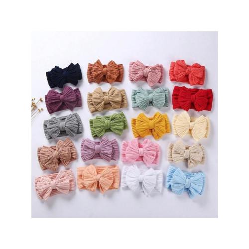 18PCS Handmade Baby Headbands Soft Stretchy Nylon Hair Bands With Bows For Newborn Infant Baby Toddler Girls | SHEIN USA