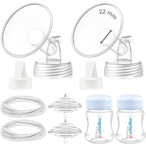 Maymom Pump Parts Compatible with Spectra S2 S1 Replacement Kit for Spectra Pump Parts 24 mm Flange Duckbill Valve Tube Bottle Backflow Protector, Not Original S2 S1 Accessories