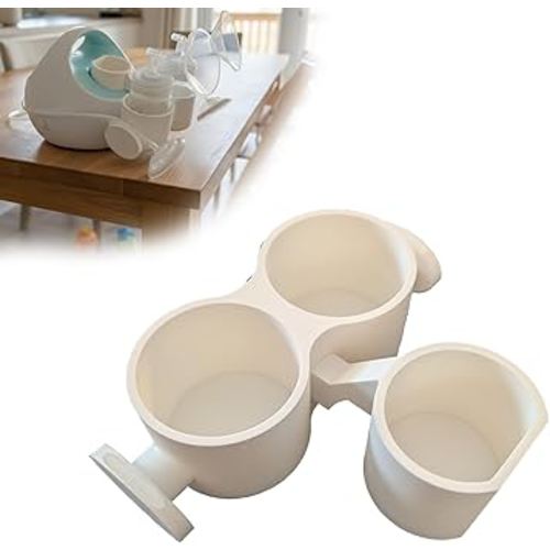 Breast Pump Organizer for Spectra–Double Bottle Holder and Tubing Management Stand,Modular Storage Rack for Spectra Pump Accessories