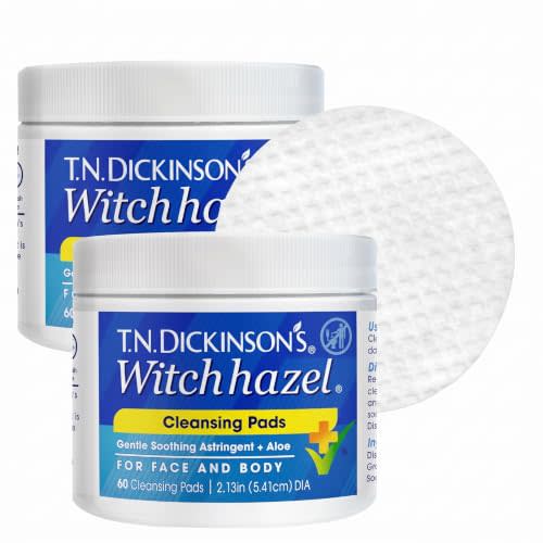 T.N. Dickinson's Witch Hazel Cleansing Pads, 60 Count (Pack of 2)