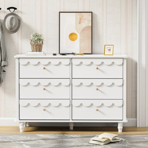 Charlton Home® Dorlan 6 Drawer 43.1" W Laced Dresser & Reviews | Wayfair
