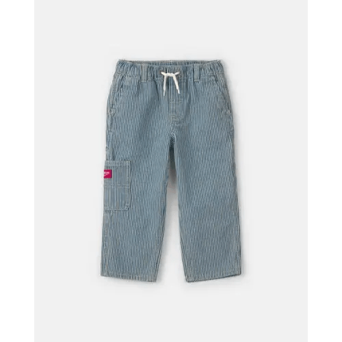 Toddler Boy Hickory Stripe Denim Carpenter Jeans - Light Wash - OshKosh B'gosh | Carter's