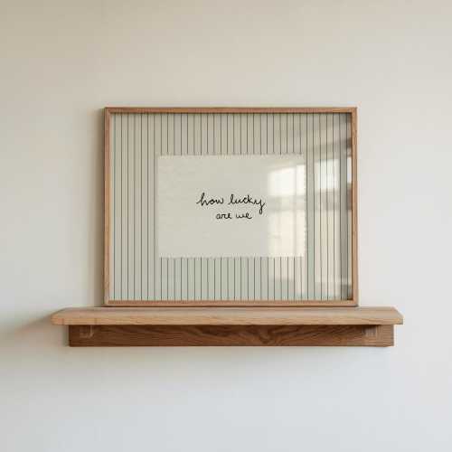 PHYSICAL PRINT How Lucky Are We Print, Hand Written Wall Art, Minimalist Typography Home Decor, Western Room Poster, Cursive (unframed)