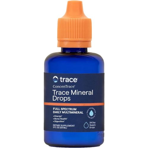 Trace Minerals Ionic Trace Mineral Drops from Great Salt Lake - 70+ Essential Minerals with Magnesium, Chloride & Potassium - 4 fl oz Liquid Supplement