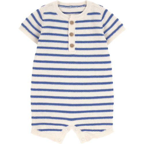 Carter's Child of Mine Baby Boy Romper, Blue/White Stripe - 0-3 Months