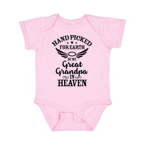 Inktastic Handpicked for Earth by My Great Grandpa in Heaven Boys or Girls Baby Bodysuit