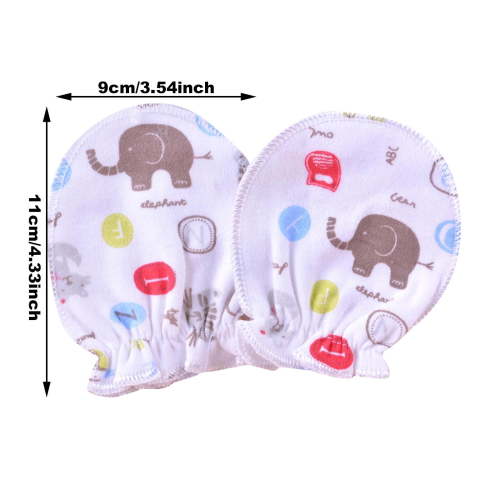 Guczhu 5 Pairs Of Baby Gloves Cotton-Newborn Baby Cotton Gloves No Scratch Mittens For 6 Months Infant Boys Girls 5 Pairs