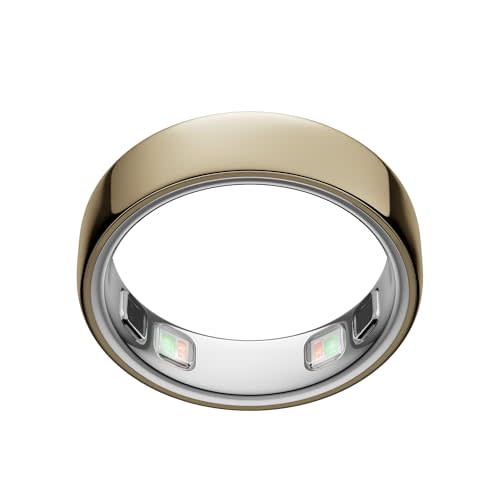 Oura Ring 5 - Gold - Size 7 - Smart Ring Health Tracker - Sleep, Activity, Women's Health, AI Advisor, 1 Week Battery Life, Oura App, Android & iOS Compatible