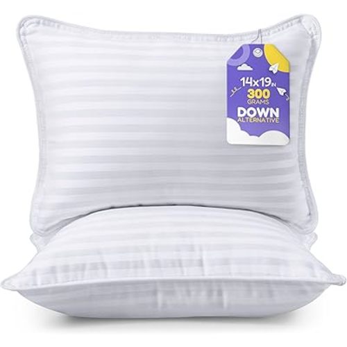 Utopia Bedding Toddler Pillow (White, 2 Pack), 14x19 Small Pillow for Kids, Soft and Breathable Cotton Blend Shell, Polyester Filling, Perfect for Toddler Bed and Travel (Intended for Age 2 and up)
