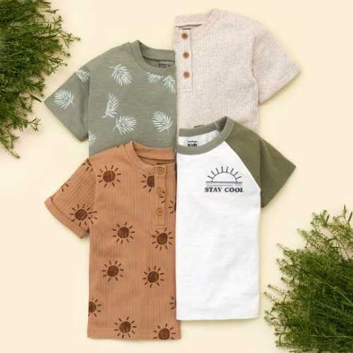 2-Piece Infant & Toddler Boys Peach Henley Top and Shorts Set – Gerber Childrenswear